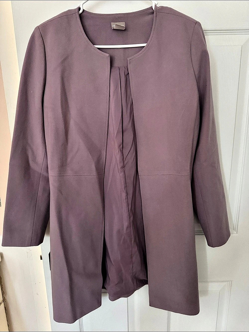 Chico's Women's Long Sleeve Coat in Purple Like New